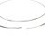 Edelstahl-Halsreif mit Steckverschluss - 1mm Draht - silberfarben-45 cm