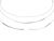 Edelstahl-Collier 1-reihig - 0,5mm Draht - silberfarben-38 cm