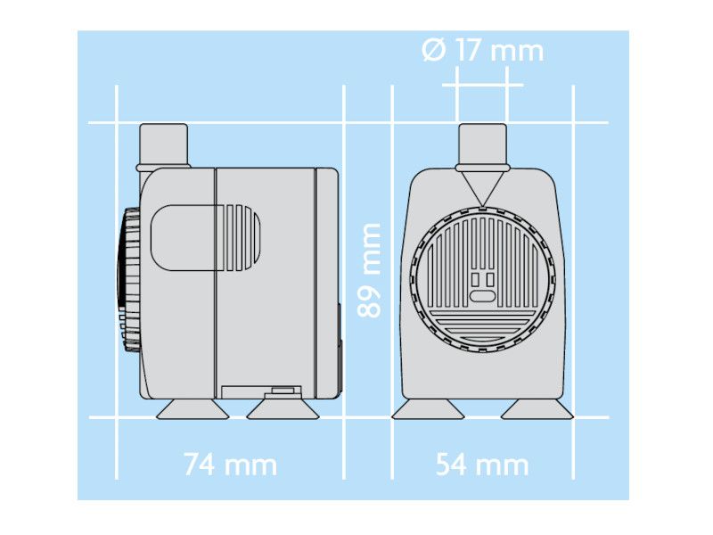 Eden 128 Wasserpumpe 25W - 1150 L/h Für Garten- & Zimmerbrunnen, 10m Kabel, 2m Förderhöhe
