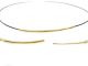 Edelstahl-Halsreif mit Steckverschluss - 1mm Draht - 45cm lang-schwarzgold