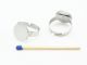 Fingerring Rohling - Messing - Platte 14 mm Ø - verstellbar - silberfarben