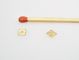Chip aus Kupfer - flach - 4x4mm - vergoldet gebürstet