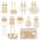 DIY-Set - Ohrstecker - Material-Mix - goldfarben - Anhänger- & Perlen-Mix